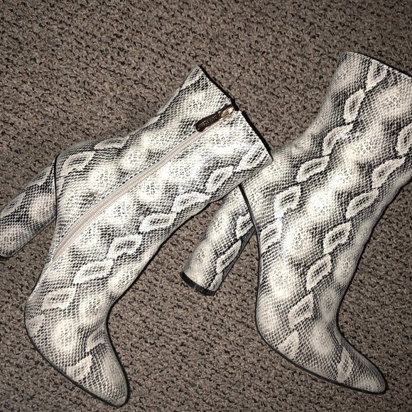 Fashion Nova Shoes - Snake Skin Boots